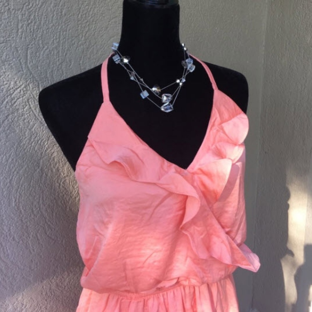 Coral Sexy strappy highlow dress - Picture 3 of 8